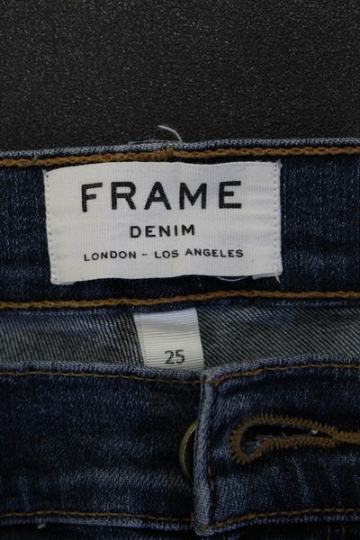 Frame Denim Women Skinny Ankle Dark Blue Jeans Size 25