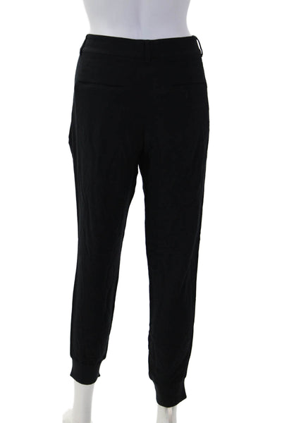 Vince Women Black Ankle Jogger Pants 100% Viscose Size 6