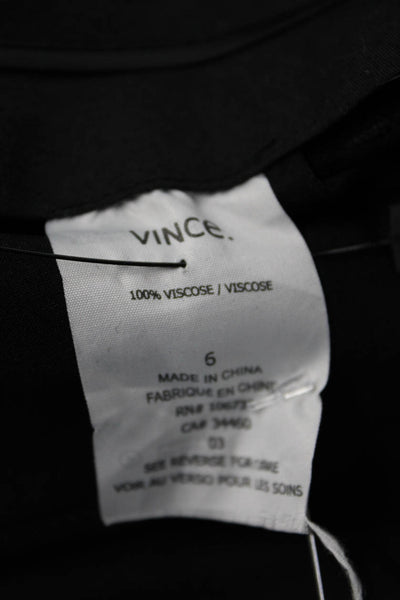 Vince Women Black Ankle Jogger Pants 100% Viscose Size 6