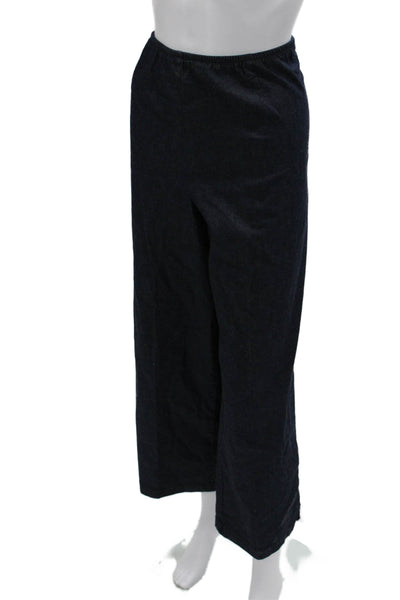 Eileen Fisher Women Cropped Dark Blue Pants Cotton Nylon Lycra Size 2X