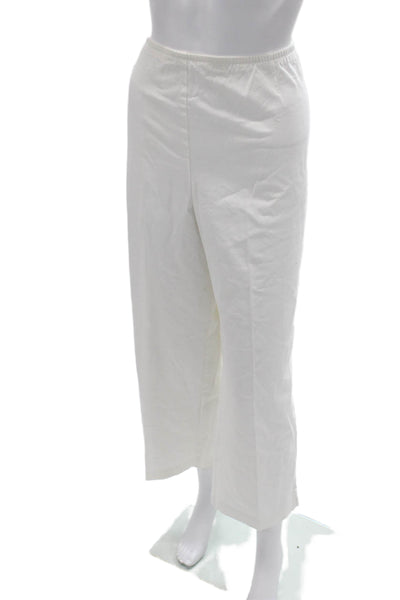 Eileen Fisher Women Cropped Pants White Cotton Stretch Size 2X