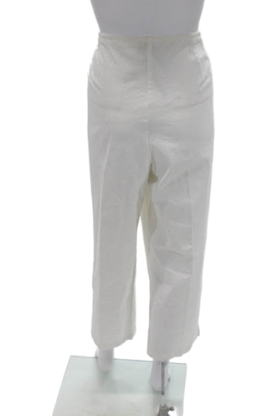 Eileen Fisher Women Cropped Pants White Cotton Stretch Size 2X
