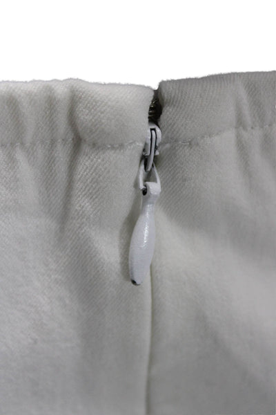 Eileen Fisher Women Cropped Pants White Cotton Stretch Size 2X