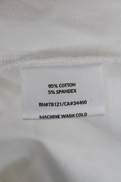 Eileen Fisher Women Cropped Pants White Cotton Stretch Size 2X