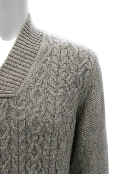Joseph Abboud Mens Gray V-Neck Pullover Wool Nylon Classic Sweater Size XL