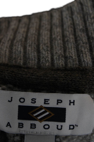 Joseph Abboud Mens Gray V-Neck Pullover Wool Nylon Classic Sweater Size XL