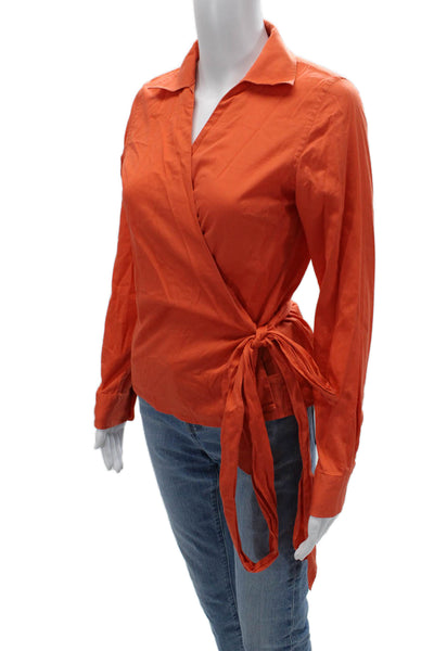 Lauren Ralph Lauren Women Collar Cotton Long Sleeve Button Blouse Petite Size S