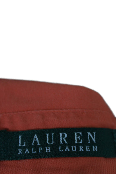 Lauren Ralph Lauren Women Collar Cotton Long Sleeve Button Blouse Petite Size S