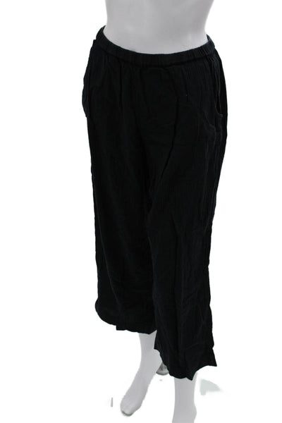 J Crew Women Cropped Black Pants 100% Cotton Size XS