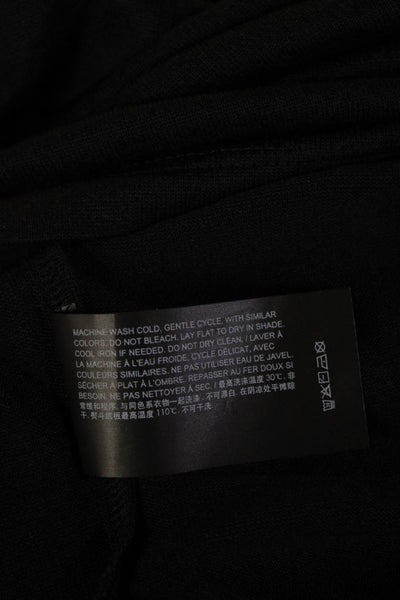 Theory Women Jersey T-Shirt Black Crew Neck Short Sleeve Modal Size XL