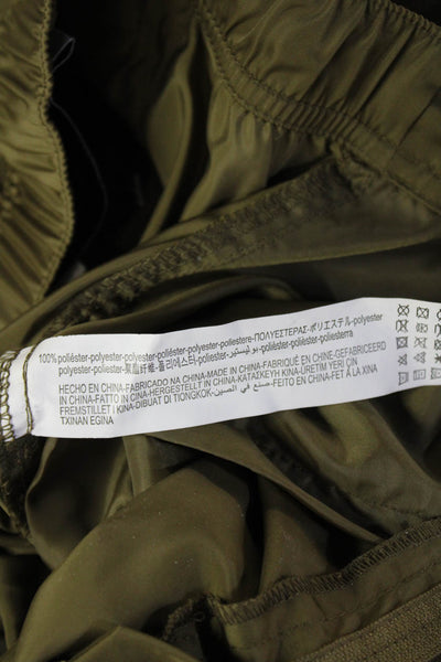 Bershka Unisex Cargo Windbreaker Pants Green 100% Polyester Size XS