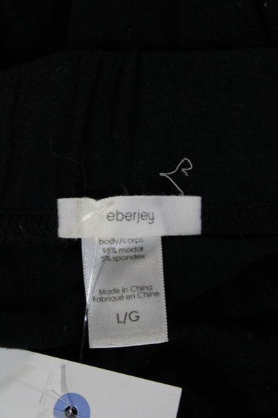 Eberjey Women Jogger Sweatpants Black Modal Drawstring Size M