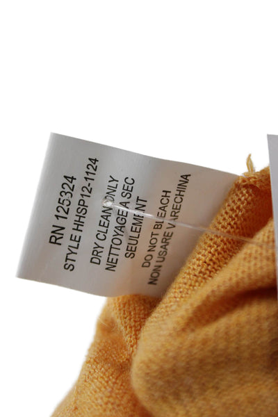 Haute Hippie Unisex Orange Silk Cashmere V Neck Cardigan Long Sleeve Size S