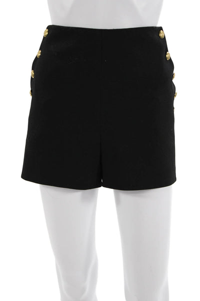Intermix Unisex Army Solid Black Polyester Shorts Size L