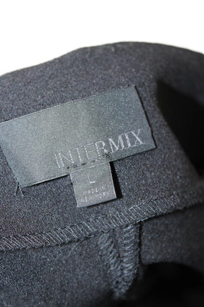 Intermix Unisex Army Solid Black Polyester Shorts Size L