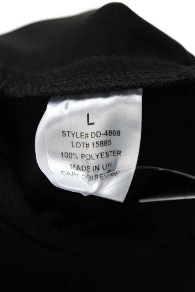 Intermix Unisex Army Solid Black Polyester Shorts Size L