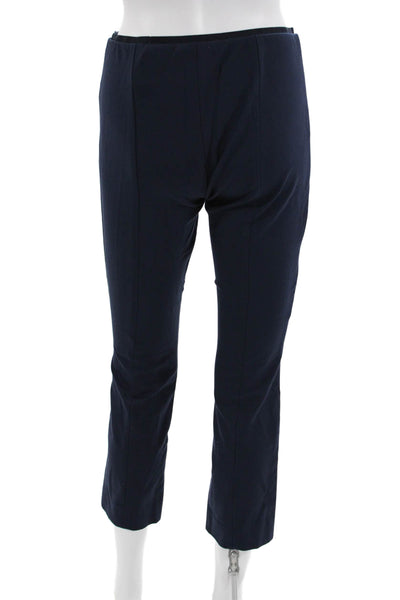 Elie Tahari Womens Cropped Ankle Pants Dark Blue Solid Size 4