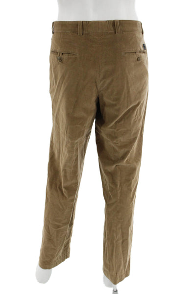 Boss Hugo Boss Mens Chino Khakis Pants Brown Cotton Blend Button Size 50