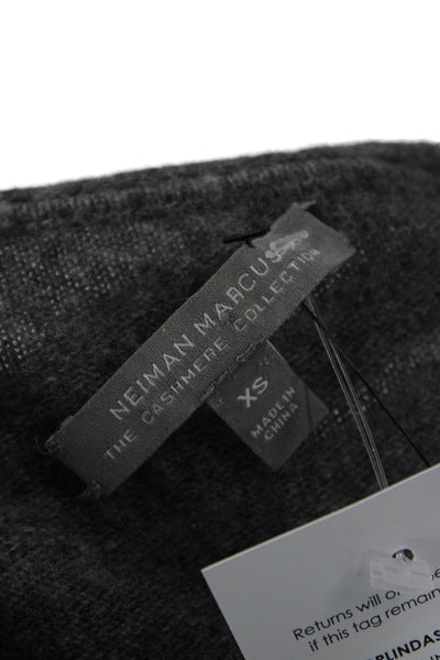 Neiman Marcus Womens Dark Gray Cashmere Pullover 3/4 Sleeve Size XS