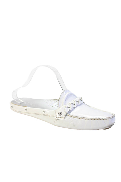 Cole Haan Womens Pointed Toe Slip On Sandals White Size 8