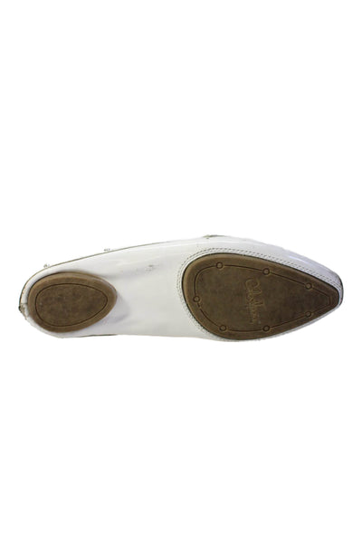 Cole Haan Womens Pointed Toe Slip On Sandals White Size 8