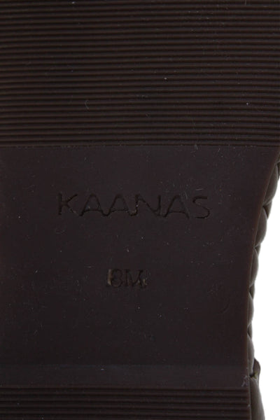Kaanas Womens Open Toe Buckle Strap Sandals Brown Size 8