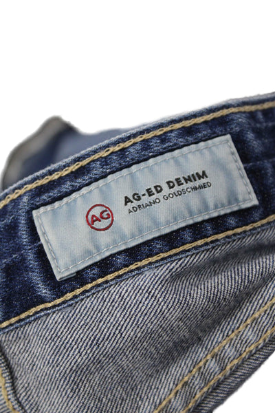 AG Adriano Goldschmied Womens Ankle Cropped Dark Blue Jeans Petite Size 25