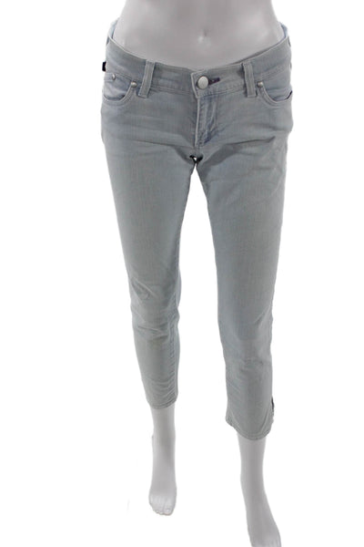 Victoria Beckham Jeans Womens Ankle Cropped Skinny Gray Size 26
