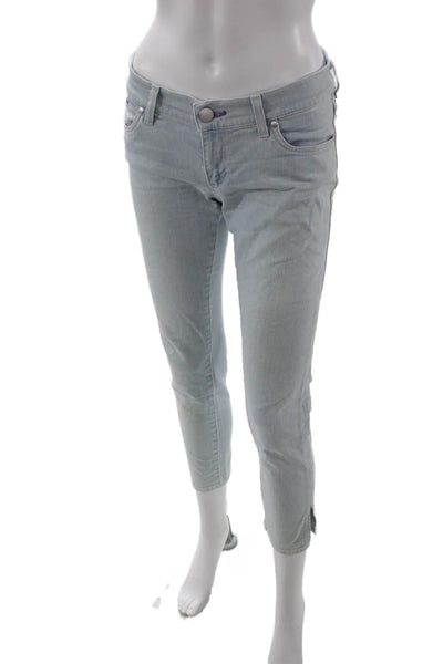 Victoria Beckham Jeans Womens Ankle Cropped Skinny Gray Size 26