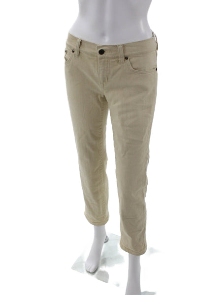 Lauren Ralph Lauren Womens Ankle Cropped Pants Beige Size 0