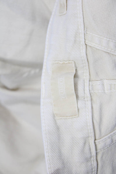 Closed Womens Cropped Ankle Beige Mid Rise Button Pants Size 26