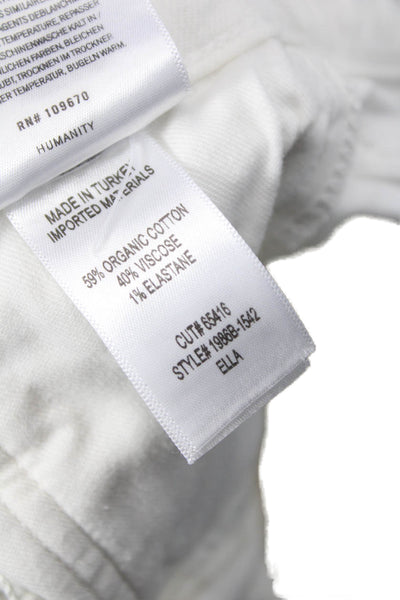 Citizens of Humanity Womens Cropped Ankle Pants White Mid Rise Size 26