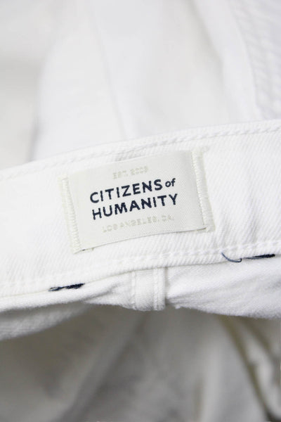 Citizens of Humanity Womens Cropped Ankle Pants White Mid Rise Size 26