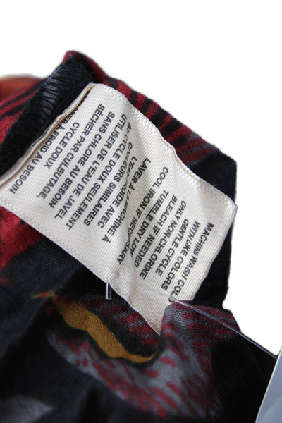 Philosophy By Republic Women Peasant Long Floral Cotton Skirt Black Size M