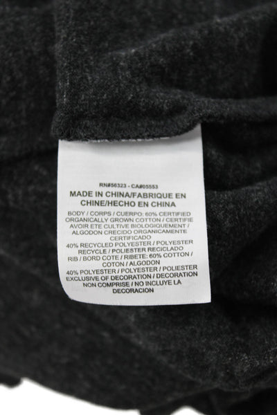 Nike Womens Full-Zip Hoodie Dark Gray College Graphic Size L