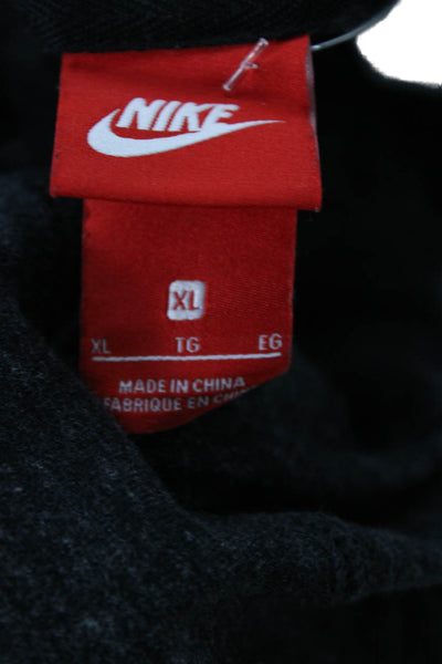 Nike Womens Full-Zip Hoodie Dark Gray College Graphic Size L