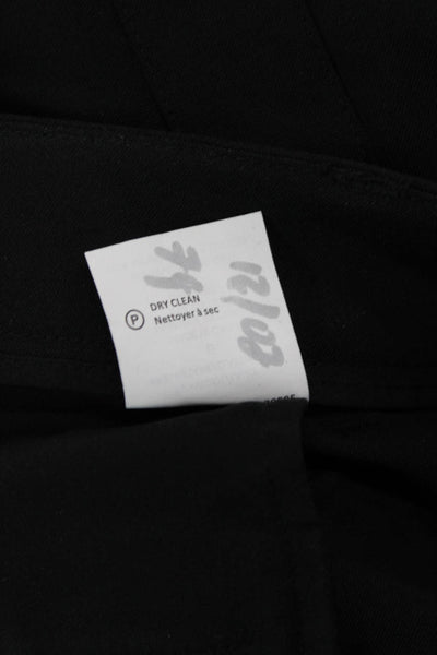 Vince Unisex Ankle Dress Pants Black Wool Blend Button Size 6