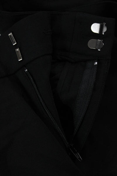 Vince Unisex Ankle Dress Pants Black Wool Blend Button Size 6