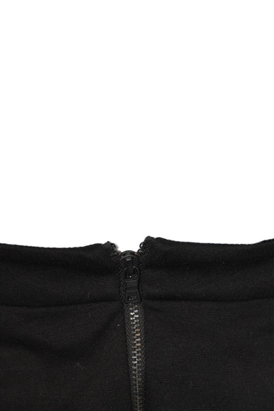Alice + Olivia Womens Black Modal Straight Pencil Midi Skirt Size M