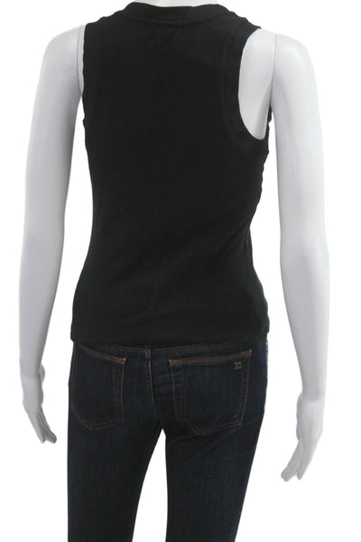 Z Supply Women Black Basic Tank 55% Linen 45% Rayon Size XS