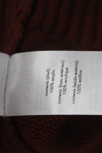 We Wore What Women Cardigan Brown V-Neck Button Long Sleeve Acrylic Size XS