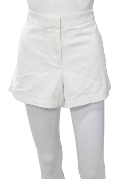 J Crew Unisex Chino White Shorts Cotton Stretch Size 14