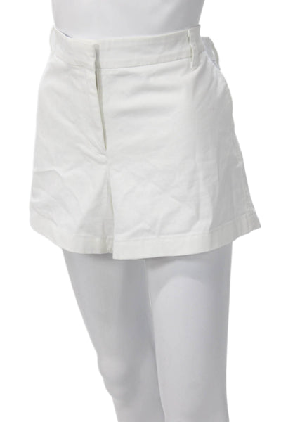 J Crew Unisex Chino White Shorts Cotton Stretch Size 14