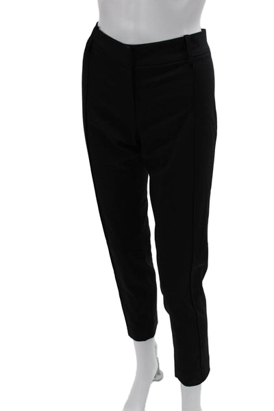 Nili Lotan Womens Ankle Cropped Black Wool Dress Pants Hook & Eye Size 6