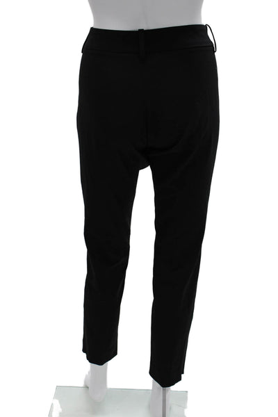 Nili Lotan Womens Ankle Cropped Black Wool Dress Pants Hook & Eye Size 6