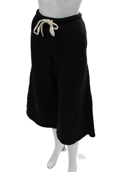 G. Unisex Sweat Shorts Black Drawstring Cotton Viscose 24in Inseam Size M