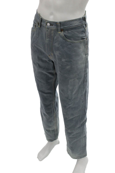 Levis Mens Straight Jeans Gray 100% Cotton Size 34