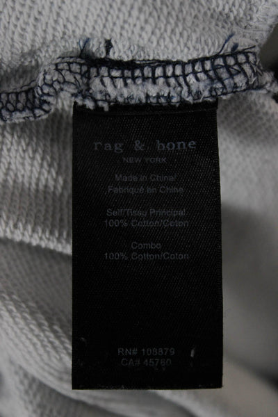 Rag & Bone Womens Cropped Wide Leg Blue Cotton Jeans Size XS