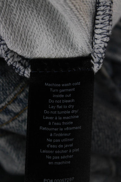 Rag & Bone Womens Cropped Wide Leg Blue Cotton Jeans Size XS