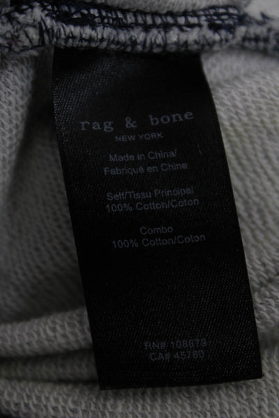 Rag & Bone Womens Cropped Wide Leg Jeans Dark Blue Button Cotton Solid Size XS